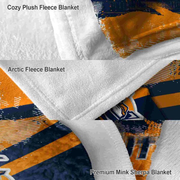 custom utep miners grunge streaks blue blanket premium grade