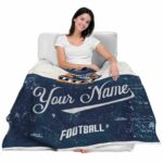 custom utep miners grunge texture blue white blanket latest model