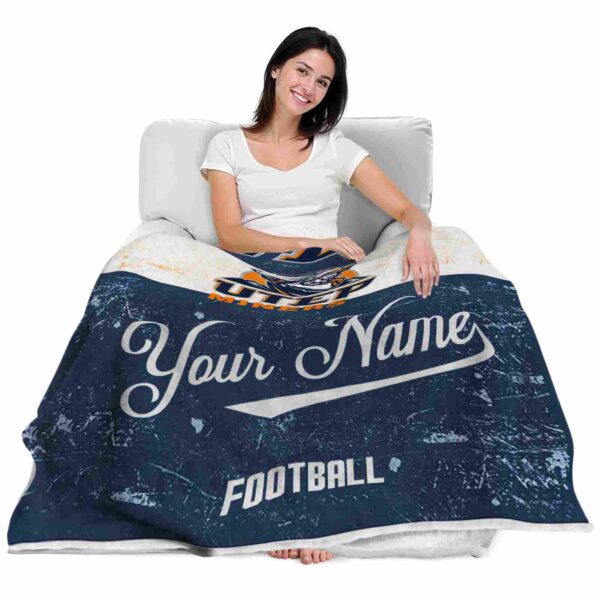 custom utep miners grunge texture blue white blanket latest model