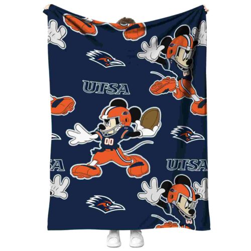 custom utsa roadrunners mickey orange blanket best selling