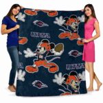 custom utsa roadrunners mickey orange blanket best selling