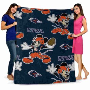 custom utsa roadrunners mickey orange blanket fashion forward