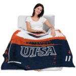 custom utsa roadrunners paint strokes orange white blanket best selling