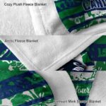 custom vancouver canucks floral stripes blue white blanket best selling