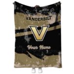 custom vanderbilt commodores grunge streaks black blanket best selling