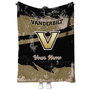 custom vanderbilt commodores grunge streaks black blanket best selling