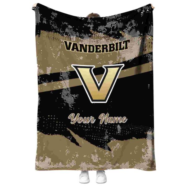 custom vanderbilt commodores grunge streaks black blanket best selling