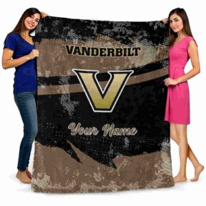custom vanderbilt commodores grunge streaks black blanket fashion forward