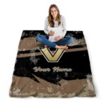 custom vanderbilt commodores grunge streaks black blanket high quality