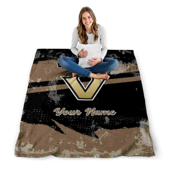 custom vanderbilt commodores grunge streaks black blanket high quality