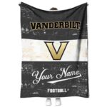 custom vanderbilt commodores grunge texture black white blanket best selling