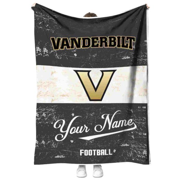 custom vanderbilt commodores grunge texture black white blanket best selling