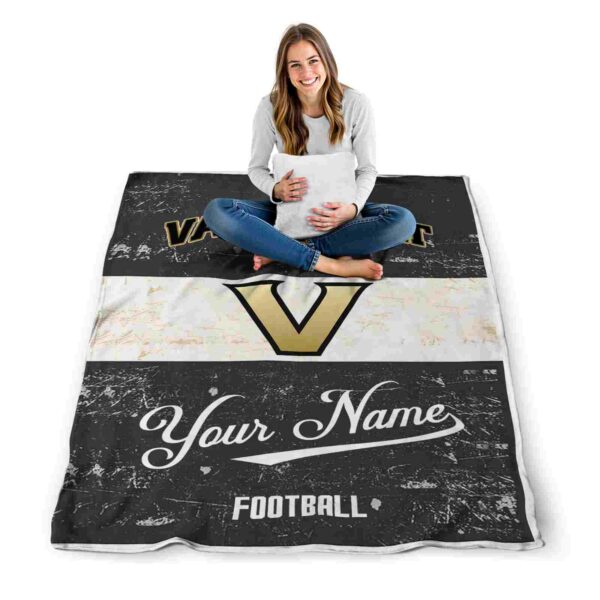 custom vanderbilt commodores grunge texture black white blanket high quality