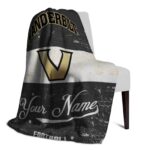 custom vanderbilt commodores grunge texture black white blanket top rated
