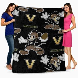 custom vanderbilt commodores mickey black blanket fashion forward