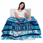 custom villanova wildcats floral stripes navy white blanket best selling
