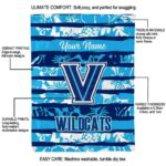 custom villanova wildcats floral stripes navy white blanket best selling