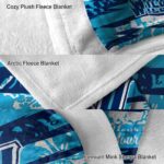 custom villanova wildcats floral stripes navy white blanket best selling