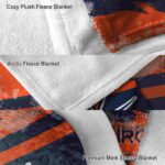 custom virginia cavaliers grunge streaks blue blanket best selling