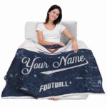 custom virginia cavaliers grunge texture blue white blanket best selling