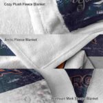 custom virginia cavaliers grunge texture blue white blanket best selling