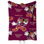 custom virginia tech hokies mickey maroon blanket best selling