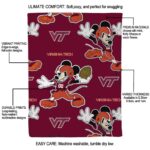 custom virginia tech hokies mickey maroon blanket best selling