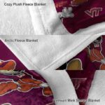 custom virginia tech hokies mickey maroon blanket best selling