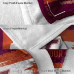custom virginia tech hokies paint strokes maroon white blanket best selling