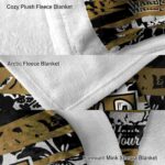 custom wake forest demon deacons floral stripes gold white blanket best selling