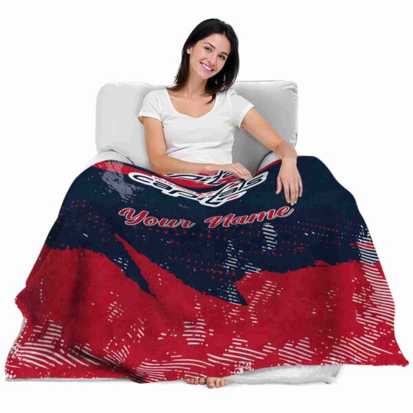 custom washington capitals grunge streaks blue blanket latest model