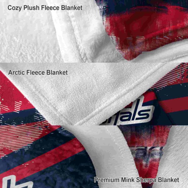 custom washington capitals grunge streaks blue blanket premium grade