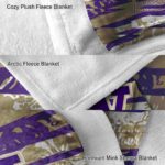 custom washington huskies floral stripes purple white blanket best selling