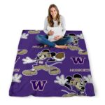 custom washington huskies mickey purple blanket best selling