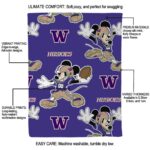 custom washington huskies mickey purple blanket best selling