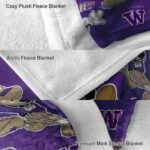 custom washington huskies mickey purple blanket best selling