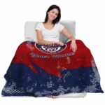 custom washington nationals grunge streaks red blanket latest model