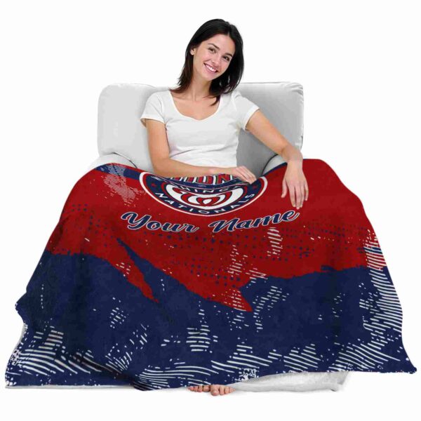 custom washington nationals grunge streaks red blanket latest model