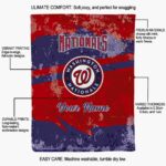 custom washington nationals grunge streaks red blanket new arrival
