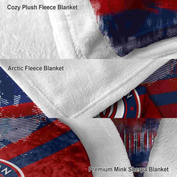 custom washington nationals grunge streaks red blanket premium grade