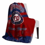 custom washington nationals grunge streaks red blanket top rated