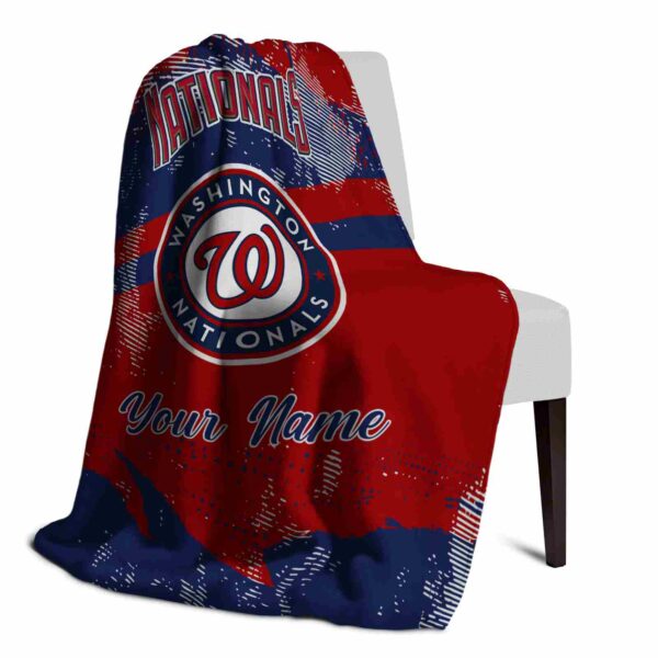 custom washington nationals grunge streaks red blanket top rated