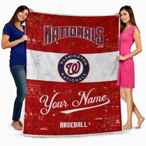 custom washington nationals grunge texture red white blanket fashion forward