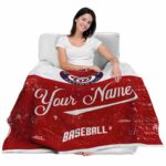 custom washington nationals grunge texture red white blanket latest model