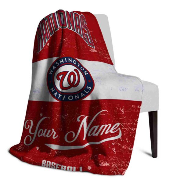 custom washington nationals grunge texture red white blanket top rated