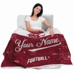 custom washington state cougars grunge texture crimson white blanket best selling