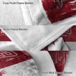 custom washington state cougars grunge texture crimson white blanket best selling