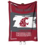 custom washington state cougars paint strokes crimson white blanket best selling