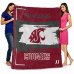 custom washington state cougars paint strokes crimson white blanket best selling