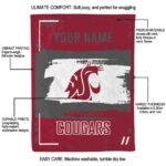 custom washington state cougars paint strokes crimson white blanket best selling